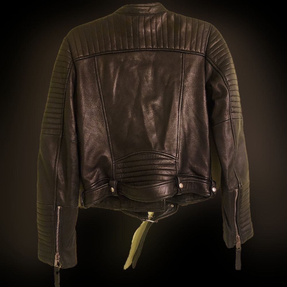 Zara Moto Faux Leather Jacket - Picture 2 of 4